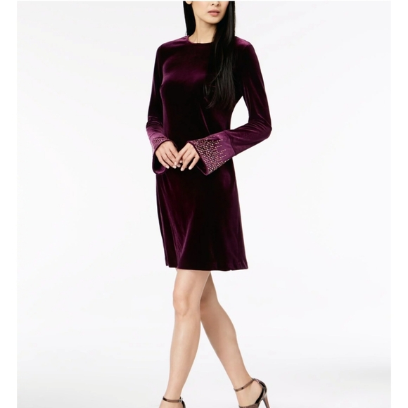 Calvin Klein Sheath Dress Rhinestone Embellished 12 - Picture 2 of 9